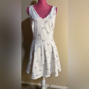 Disney White Dress with Butterfly Design